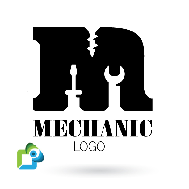 negative space mechanic-logo